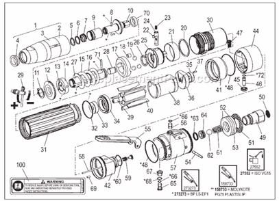 Page A Diagram and Parts List for CP2012 6151922012 Chicago Pneumatic Electric Drill